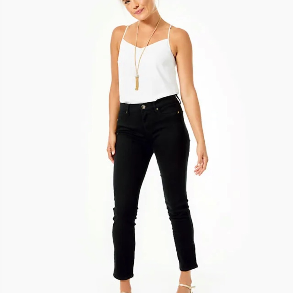 Lilly Pulitzer NWT 29" South Ocean Skinny Jeans Onyx $168 Size 00,0,2
